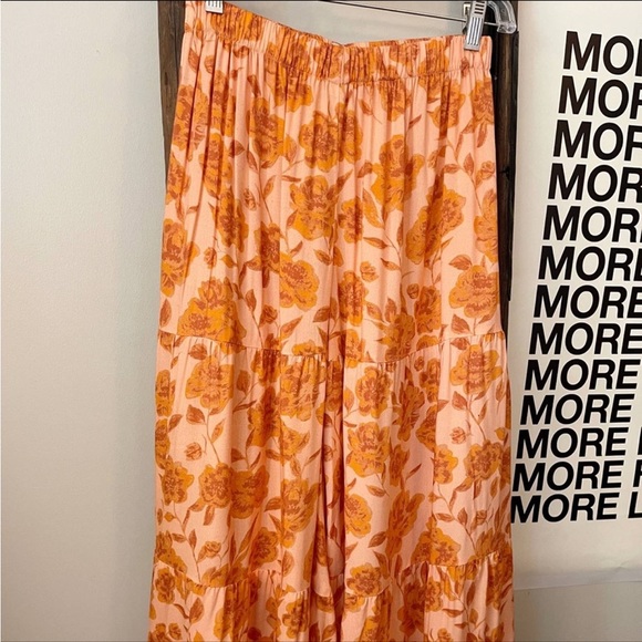 NEW Free People x Jen's Pirate Booty Electro Floral Seadrift Flare Pants - Picture 6 of 12